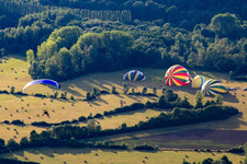 Balloon launch in Chargé in the state Indre et Loire, France