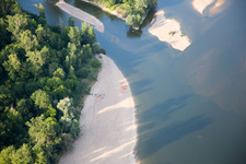 Aerial view of Limeray in the state Indre et Loire, France