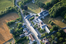 Candé-sur-Beuvron in the state Loir et Cher, France seen from above