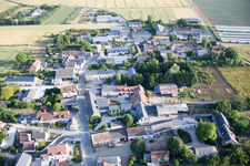 Aerial view of La Chapelle-Saint-Martin-en-Plaine in the state Loir et Cher, France