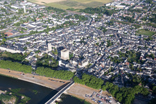 Aerial view of Beaugency in the state Loiret, France