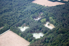 Aerial view of Vitry-aux-Loges in the state Loiret, France