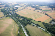 Aerial view of Amancon in Saint-Florentin in the state Yonne, France