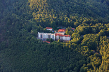 Oblique view of Specialist clinic Eußerthal in the forest in Eußerthal in the state Rhineland-Palatinate, Germany