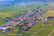 Wine-growing town from the northeast in Rhodt unter Rietburg in the state Rhineland-Palatinate, Germany
