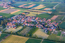 Village overview from the northwest in Großfischlingen in the state Rhineland-Palatinate, Germany