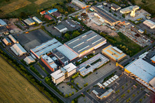 Aerial photograpy of Hornbach DIY store headquarters in the district Dreihof in Bornheim in the state Rhineland-Palatinate, Germany