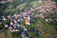 Aerial photograpy of Scheibenhard in the state Bas-Rhin, France
