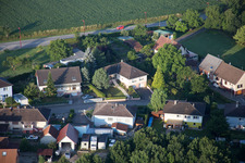 Scheibenhard in the state Bas-Rhin, France from above
