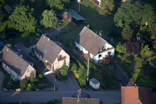 Scheibenhard in the state Bas-Rhin, France from a drone