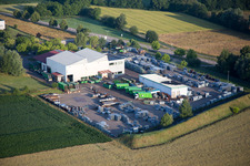 Scheibenhard in the state Bas-Rhin, France from the drone perspective