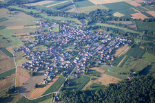 Aerial view of Forstfeld in the state Bas-Rhin, France