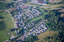 Aerial view of Soufflenheim in the state Bas-Rhin, France