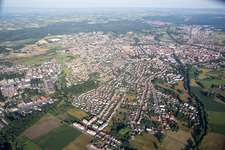Aerial view of Haguenau in the state Bas-Rhin, France