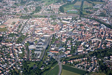 Town View of the streets and houses of the residential areas in Haguenau in Grand Est, France
