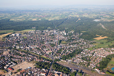 Oblique view of Town View of the streets and houses of the residential areas in Haguenau in Grand Est, France