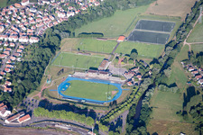 Ensemble of sports grounds of FC Haguenau Rugby in Haguenau in Grand Est, France