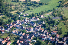 Oblique view of Preuschdorf in the state Bas-Rhin, France