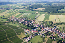 Cleebourg in the state Bas-Rhin, France from above