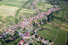 Aerial view of Village view in Cleebourg in the state Bas-Rhin, France