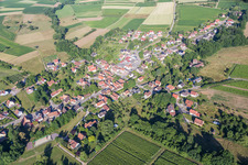 Agricultural fields and farmland in Oberhoffen-lès-Wissembourg in the state Bas-Rhin, France