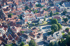 Bird's eye view of Wissembourg in the state Bas-Rhin, France