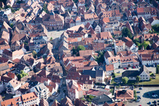 Drone image of Wissembourg in the state Bas-Rhin, France