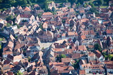 Wissembourg in the state Bas-Rhin, France from the drone perspective