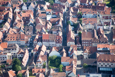 Wissembourg in the state Bas-Rhin, France seen from a drone