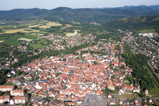 Drone recording of Wissembourg in the state Bas-Rhin, France