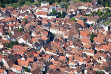 Aerial view of Wissembourg in the state Bas-Rhin, France