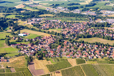 District Altenstadt in Wissembourg in the state Bas-Rhin, France from above
