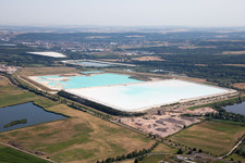 Aerial view of Saltworks in Rosières-aux-Salines in the state Meurthe et Moselle, France