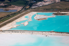 Aerial view of Saltworks in Rosières-aux-Salines in the state Meurthe et Moselle, France