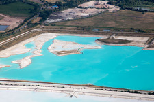 Saltworks in Rosières-aux-Salines in the state Meurthe et Moselle, France from above