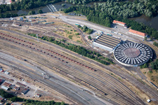 Railway depot and repair shop, maintenance and repair of SNCF trains in Damelevières in the state Meurthe et Moselle, France
