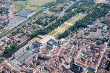 Aerial photograpy of Lunéville in the state Meurthe et Moselle, France