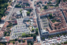 Lunéville in the state Meurthe et Moselle, France from above