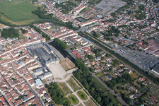 Lunéville in the state Meurthe et Moselle, France seen from above