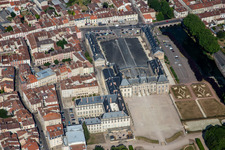 Aerial photograpy of Building complex in the park of the castle Schloss Luneville in Luneville in Grand Est, France