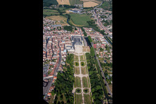 Oblique view of Building complex in the park of the castle Schloss Luneville in Luneville in Grand Est, France