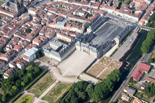 Lunéville in the state Meurthe et Moselle, France viewn from the air
