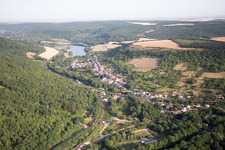 Aerial view of Arry in the state Moselle, France