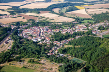 Aerial photograpy of Village view in Thiaucourt-Regniéville in the state Meurthe et Moselle, France