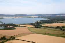 Aerial view of Lake Madine in Essey-et-Maizerais in the state Meurthe et Moselle, France