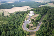 American War Memorial in Montsec in the state Meuse, France viewn from the air