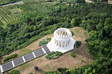 Drone image of American War Memorial in Montsec in the state Meuse, France