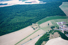 Aerial view of Marbotte, War Cemetery in Apremont-la-Forêt in the state Meuse, France