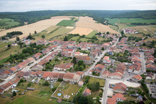 Aerial view of Uruffe in the state Meurthe et Moselle, France