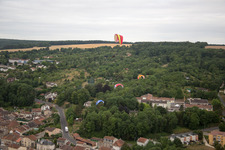 Drone image of Vaucouleurs in the state Meuse, France